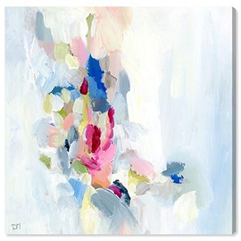 The Oliver Gal Artist Co. Abstract Wall Art Canvas Prints 'Mi Alegria' Home DÃ©cor, 12" x 12", White, Pink