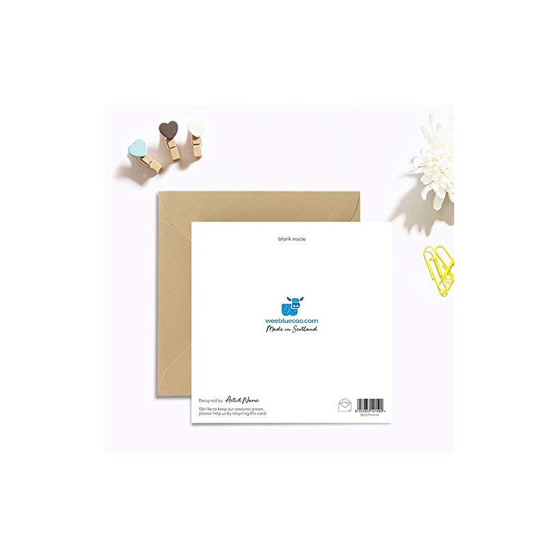 Wee Blue Coo HAPPY EASTER EGG FLOWERS BLANK GREETINGS CARD