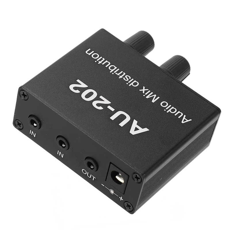 Stereo Mixer Audio Distributor 2 Input 2 Output 3.5mm Jack