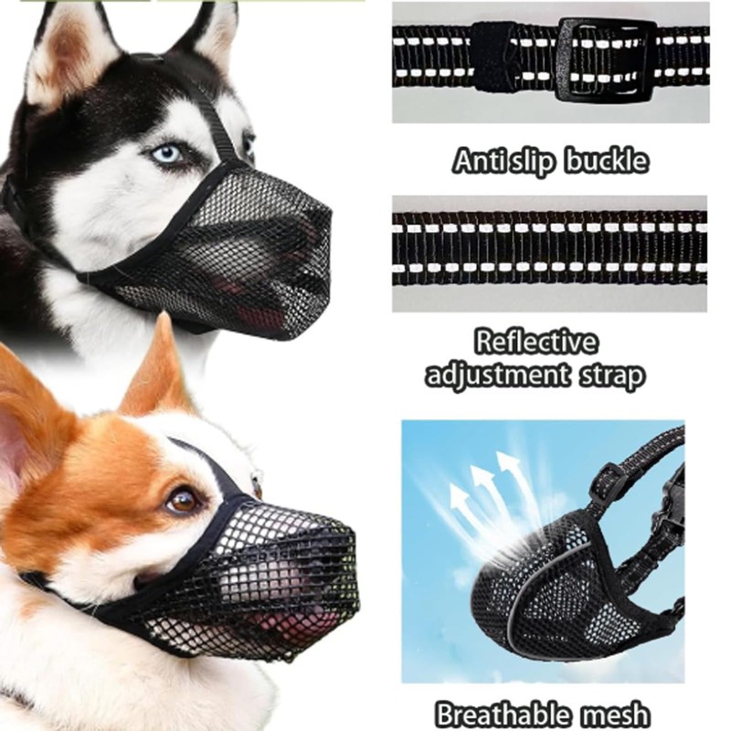 Wjelet 1 x Muzzle for Large Dogs, Prevent Eating, Chewing