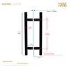 MONT HARD 8" Shower Door Handle Center-to-Center Back-to-Back Ladder Pull,