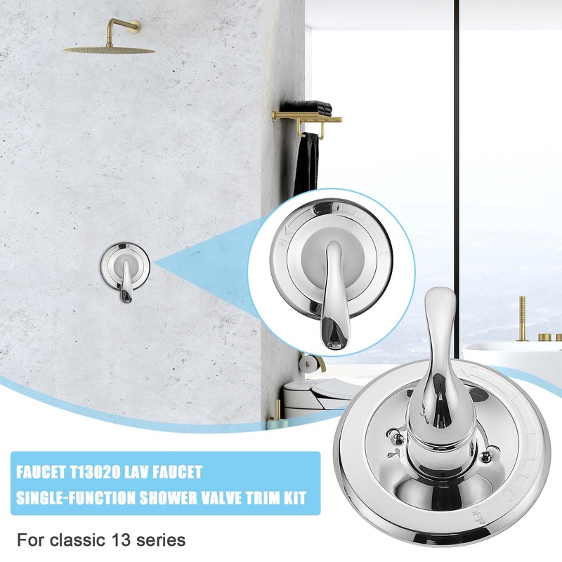 T13020 Shower Handle Replacement, compatible with Delta Classic 13 Series,