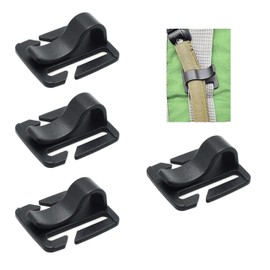 4-Pack Black Water Bladder Tube Clips,Plastic Sternum Strap Tube Pipe Clip for Universal Hydration Pack Beverage Tube Clip Outdoor Backpack Water Bladder Hose Hose Clip Camping and Hiking