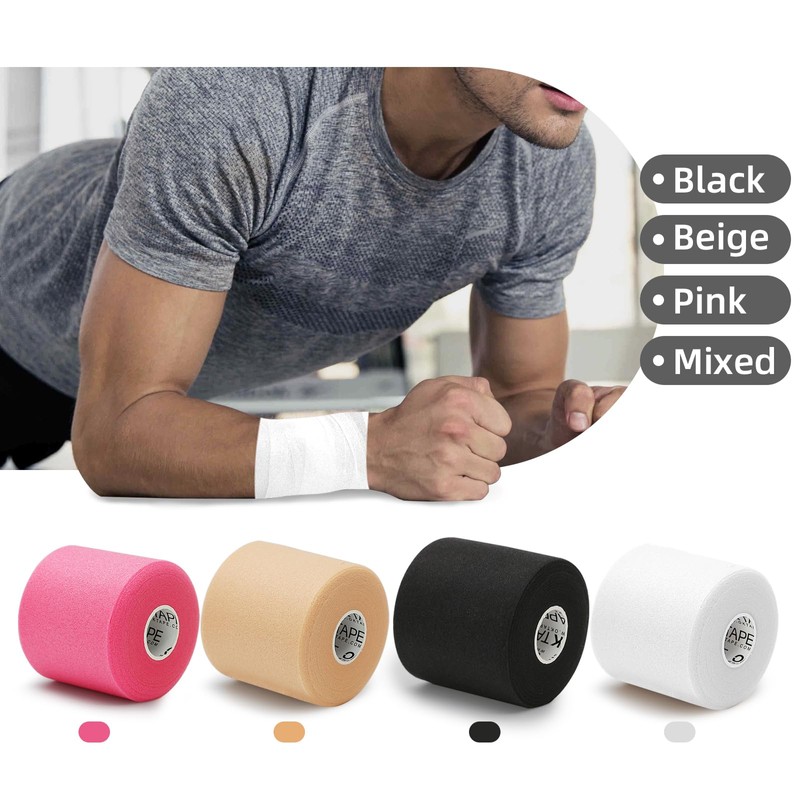 OK TAPE Pre Wrap Tape (4-Rolls) - Athletic Foam Underwrap
