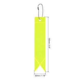 PATIKIL Safety Reflector, 8 Pack Reflector Tag Pendant Reflective Safety Keychain Gear for Backpack Cycling Running Wheelchairs, Fluorescent Yellow