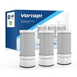 VORTOPT NSF Certified Replacement for T1-ACF/T2-ACF/T6-CTO Faucet Water, 3-6 Months Lifetime, Reduces Chlorine, Taste and Odor T1/T2 T6-CTO Filter（Pack of 3）