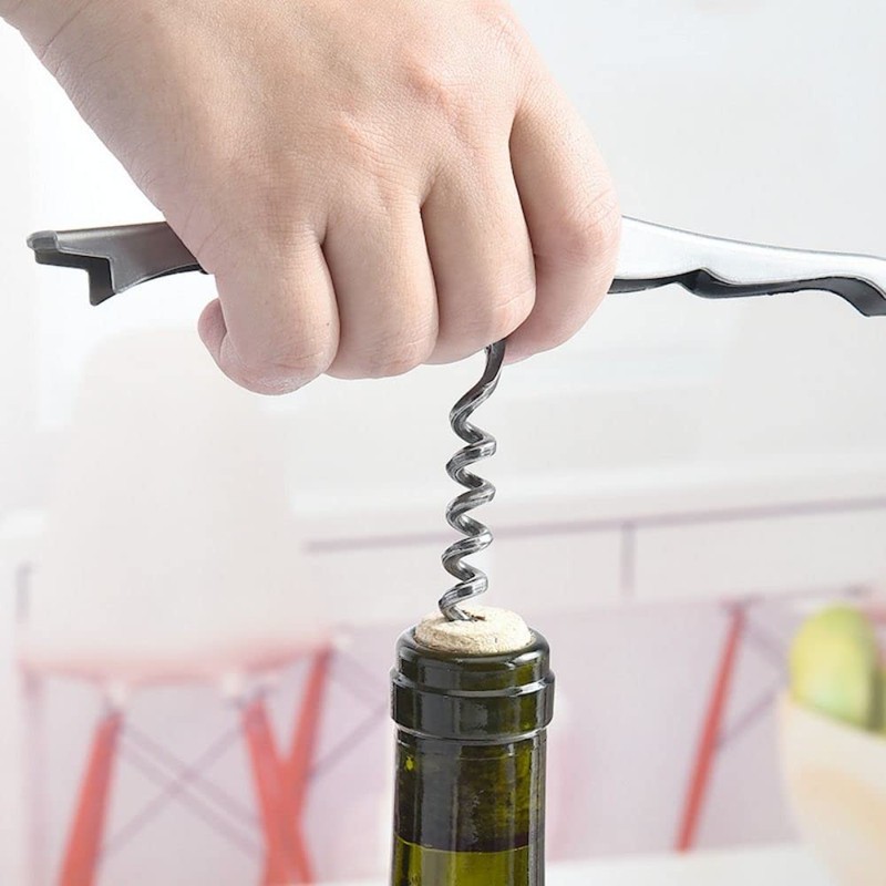 gofidin 2 Stück Edelstahl Traditioneller alter Stab Dosenöffner und Korkenzieher