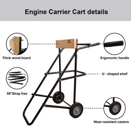 LEADALLWAY Boat Motor Stand, Heavy Duty Pro Outboard Engine Carrier Cart Dolly Storage (TYPE3)