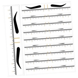 Baluue 10pcs Disposable Sticker Ruler Brow Stencil Eyebrow Ruler Face Tinkle Guide Shaper Eyebrow Stencils Shapers Identifier Womens Women Make Measuring Lift Brow Mapping Tint Pvc