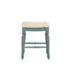 Linon Marino 25" Wood Backless Counter Stool in Blue