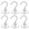 Lictin 6 Pack Magnetic Hooks, 80lb+ Extra Strong Magnet with