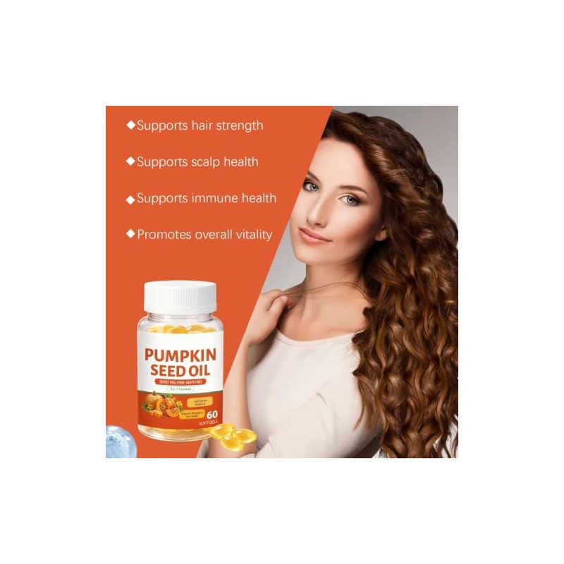 Aceite de semilla de calabaza 3000 mg, para apoyo diario