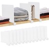 JOY DECOR 12 Pack Acrylic White Shelf Dividers for Closets