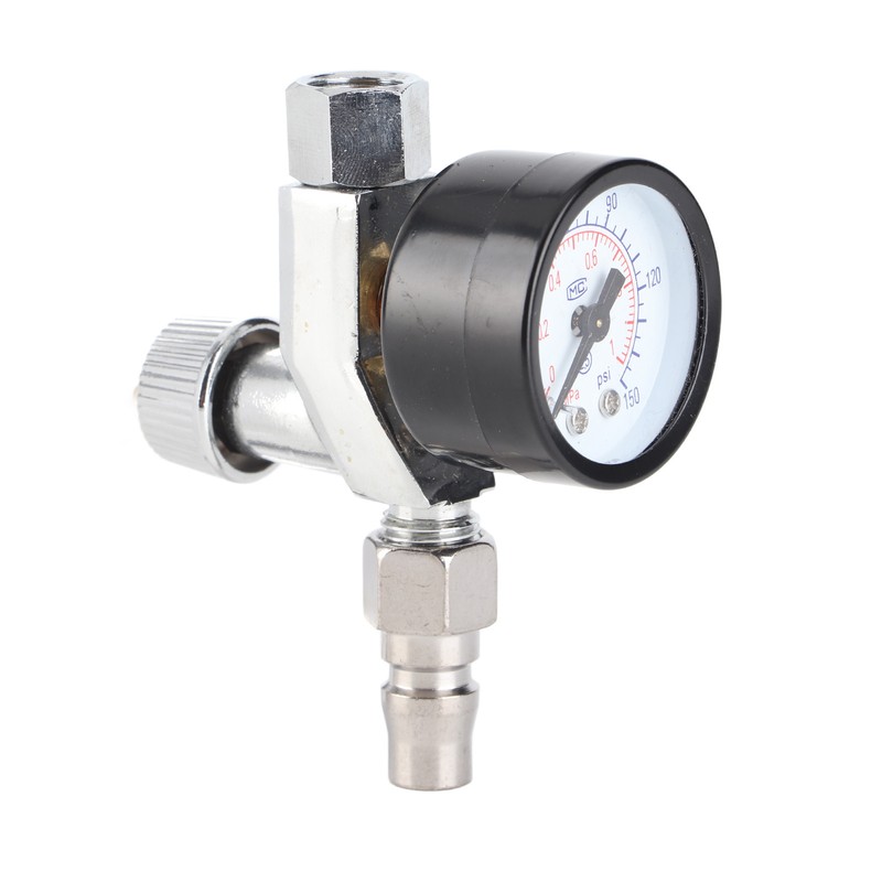 Mini Adjustable Spray Gun Air Regulator With Pressure Gauge Diaphragm