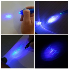 Secret Pen, Magic Pen Set, Secret Pen, Secret Pen with Light Children, Magic Pens Children, Invisible Writing for Children, Children's Birthday Party Gifts, 10 Pieces