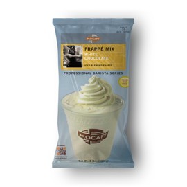 MOCAFE White Chocolate Frappe Mix, Instant Blended Ice Beverage Powder, 3lb Bulk Bag