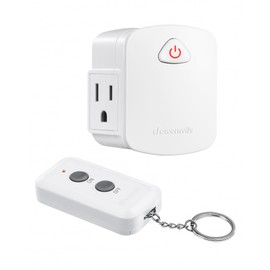 DEWENWILS Remote Control Outlet, Upgraded Version Wireless Remote Light Switch for Christmas Light, Household Appliances, 15A/1875W, 100 FT Long Range, Compact Side Plug, ETL Listed, White…