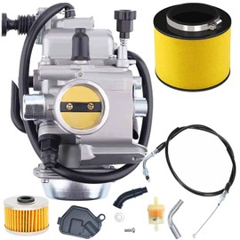 TRX300 Carburetor with Throttle cable Replacement for Fourtrax 300 350 Foreman 400 450 Rancher 350 Carb, Fourtrax 300 Carburetor, Rancher 350 Carburetor,(with Oil Filterw/Air Filter)