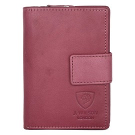 Ladies RFID Safe Designer Leather Purse Card Women Wallet Zip Pocket Boxed