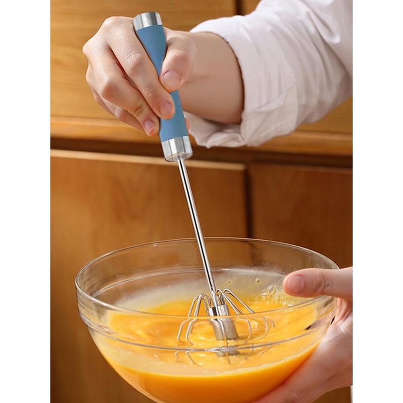 2 Pack Hand Egg Whisk Beater, Stainless Steel Mini Hand