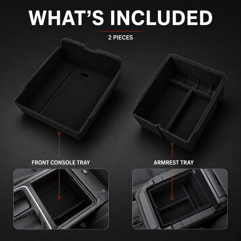 Center Console Organizer Storage Set for Tesla Model 3/Y/YL Highland