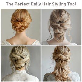 Set of 7 Stylish Hair Clip, Metal Side Combs – U-Shape Hair Pins for Vintage Hairstyles, Updo Buns & Accessories