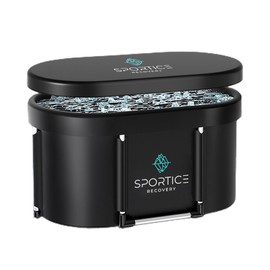 Oval Ice Bath Tub for Athletes, Multi-Layered Cold Plunge Tub for Recovery – Foldable Portable Ice Baths for Home Gym, Indoor & Outdoor Use – Family-Sized, Durable & Insulated Cold Therapy Tub