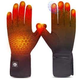 Heated Glove Liners for Men Women,Rechargeable Electric Battery Heating Riding Ski Snowboarding Hiking Cycling Hunting Thin Gloves Hand Warmer