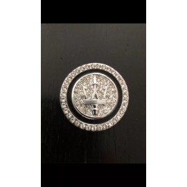 Maserati Start Button Bling Car Décor Crystal Rhinestone Car Bling Ring Emblem