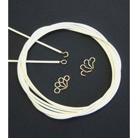 CURTAIN NET EXPANDING WIRE WHITE 20 METRE ( 20M ) WITH 30 HOOKS & 30 EYES CP