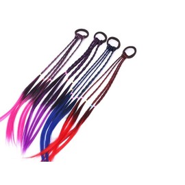 4 Colors Braid Braid Gradient Color Wig, Kids Hair Extension, Colorful Wig, Kids Hair Extension, Recital, Dance, Extension, Hip Hop, Reggae, Dancer, Hairstyle, Colorful