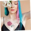 FOMIYES 16sheets Temporary Rose Peony Flower for Women Easy to