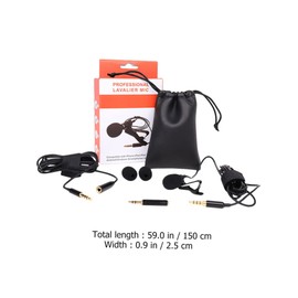 CORHAD Professional Lapel Mic Mini Recording Microphone for Podcasting Live Streaming