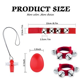 EASTROCK 2 PCS Wrist Bells Jingle Bells Christmas Musical Rhythm Wrist Shaking Percussion Orchestra Rattles