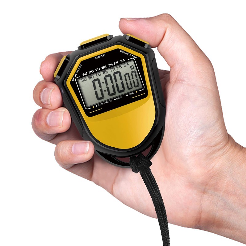 Stopwatch Digital Handheld LCD Timer Chronograph Sports Counter for Multi