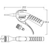 Hazet Air Blow Gun with Low-Noise Wide Flat Nozzle for