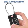 2 Pack TSA Approved Travel Luggage Locks, 4-Digit Cable Combination