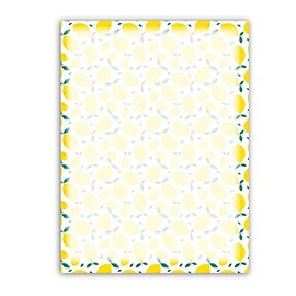 Lemon Stationery - 8.5 x 11-60 Citrus Letterhead Sheets - Food Letterhead (Lemons)