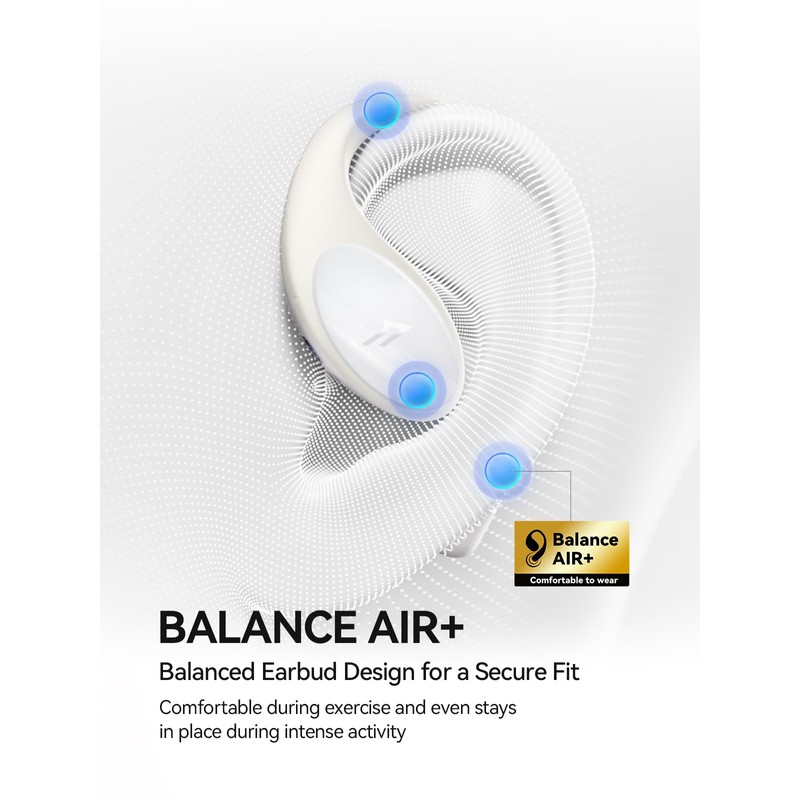 1MORE Open Earbuds S51 Open Earbuds, Non-Blocking, Lightweight, Bluetooth 5.3,