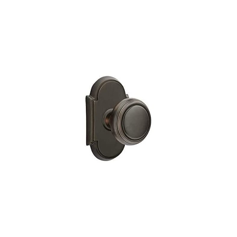 Emtek Passage Set, Style 8 Rosette, Norwich Knob, Satin Nickel