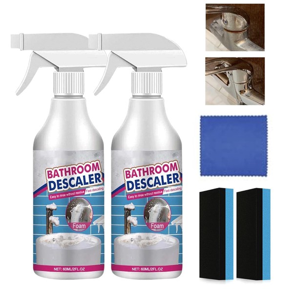 Bathroom Descaler Foam Cleaner, 2025 New Stubborn Stains Cleaner, Bathroom