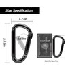 EZYA EZYA Carabiner Clip, 860lbs, 3" Iron Heavy Duty Carabiner,