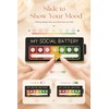 COTATI 5Pcs Social Battery Pin, Interactive Social Battery Slider Pin