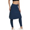 Xioker Women Knee Length Skirts with Full-Length Leggings,Skirted Leggings Capris
