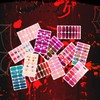 12 Sheets Pink Red Halloween Nail Stickers for Women, Gradient