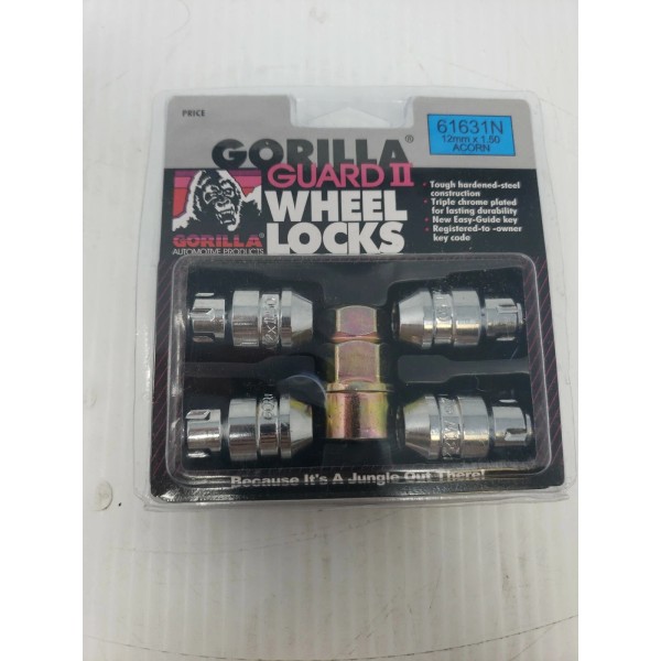 Gorilla Guard II Wheel Locks, 12mm x 1.50, Bulge Acorn,
