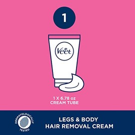Veet Botanic Inspirations Hair Removal Cream for Legs & Body, 6.78 oz.
