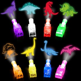Dinosaur Party Favors Finger Lights, 32 PCS Glow in The Dark Light Up Dinosaur Party Favors Toys Bulk for Kids Goodie Treat Bag Stuffers Dino Theme Birthday Party Supplies Kids Dinosaur Toys Gifts