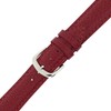 Tech Swiss LEA351-16SS Watch Band Genuine Leather Red 16 millimeters