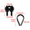 Antrader 1/8 Inch 3mm Wire Rope Clamps Clip and M3